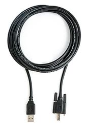SYSTEM-S USB 2.0 kabel 3 m typ A hane till B-kontakt adapter skruv i svart