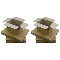 Triplast 203 x 152 x 102mm Small Single Wall 8x6x4" Shipping Mailing Postal Gift Cuboid Cardboard Boxes (Pack of 25) &229 x 152 x 152mm Small Single Wall 9x6x6"