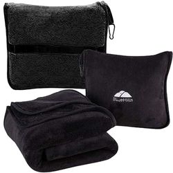 BlueHills Travel Pillow Blanket Compact Large T008