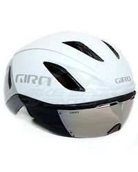 GIRO Vanquish Capacete de ciclismo, adulto unissexo, branco, mate e prateado, M (55-59 cm)