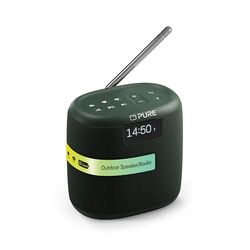 Pure Woodland Enceinte Portable Mini, Haut-Parleur Bluetooth avec Radio Dab+/FM (étanche IP67, Batterie 17h - Parfait pour Le Jardin et Le Camping) Vert
