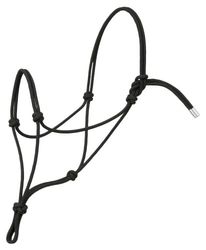Weaver Leather Silvertip No. 95 Rope Halter, Gemiddeld, Zwart