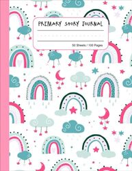 Primary Composition Notebook: Primary Journal Grades K-2 | Story Journal Dotted Midline And Picture Space | Composition School Exercise Book For Kids ... (cute Rainbows Primary Composition Notebook)