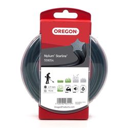 Oregon Nylium Star Shaped Strimmer Line Wire for Grass Trimmers and Brushcutters, Five Cutting Edges for Clean Finish, Professional Grade Heavy Duty Nylon, Fits Petrol Strimmers, 2.7mm-15m (‎559054)