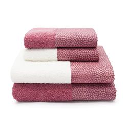 Creole Venus Bath Towels, Cotton, Raspberry, 2+2, 4 Units