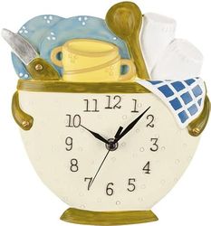 Atlanta Wall Clocks, Polyester, Multi-Coloured, 24 x 24 x 5 cm