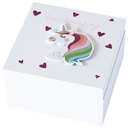 Arora Kids Unicorn Keepsake Box, Multicolour, One Size