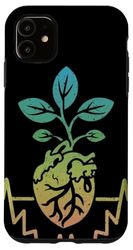 Coque pour iPhone 11 Plant Heartbeat Botanique Jardinage Amoureux des plantes