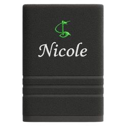 Asciugamano personalizzato con nome Nome sportivo splendidamente ricamato Asciugamano da bagno Asciugamano in cotone 100% personalizzato con nome (140 x 70 cm, Golf 3)