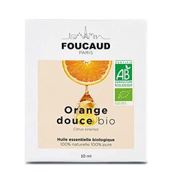 FOUCAUD | Olio Essenziale di Arancio Dolce | BIOLOGICO | 100% Naturale 100% Puro | Roll on Incluso | TONICO | DIGESTIVO | CALMANTE | ANTISETTICO | 10 ml | Marca Francese Nata nel 1946