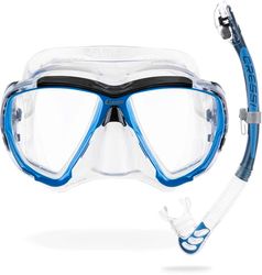 Cressi Combo Big Eyes+Alpha U.D. Clear/Azure, Unisex Vuxen Transparent/Ljusblå, Unik