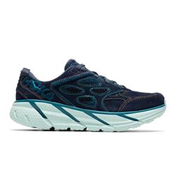 HOKA ONE ONE Clifton L Embroidery, wandelschoenen voor volwassenen, Outdoor Space Blue Coral, 46 EU