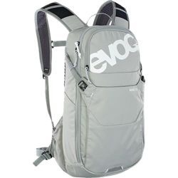 EVOC RIDE 12 protector fietsrugzak, trekkingrugzak voor trails & dagelijks gebruik (slim zakbeheer, AIR-PAD rugvulling, helmhouder, rugzak incl. 2l drinkblaas), steengrijs