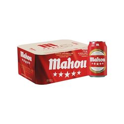 Mahou 5 Estrellas Cerveza Especial Dorada Lager, Sabor 5 Estrellas, Pack de 12 Latas x 33 cl, 5,5% Volumen de Alcohol