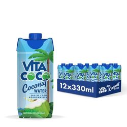 Vita Coco Eau de Coco Originale 12x330ml, Riche en Électrolytes, Sans Gluten, Riche en Vitamine C et en Potassium