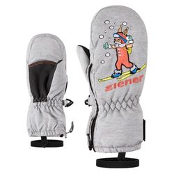 Ziener - Guanti da Sci, Unisex, per Bambini, Unisex - Bambini, 801952, mélange Chiaro, Corallo, 110