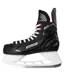 BAUER Pro Skate Sr, Zapato De Hockey sobre Hielo Hombre, Schwarz-Weiss-Rot-Si, 45.5 EU