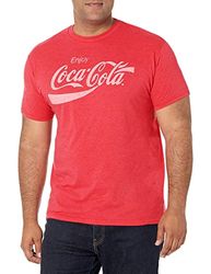 Coca-Cola Heren cola klassiek vintage logo T-shirt, Rode Htr, XL