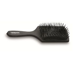 Termix Brosse à cheveux démêlante, brosse plate professionnelle à manche antidérapant et fibres épaisses et résistantes, noir