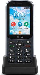 Doro 730X Teléfono Móvil 4G Dual SIM para Mayores con Whatsapp para Videollamadas, Facebook, Botón de Asistencia con GPS Resistente a Golpes y Agua [Versión Española] (Gris)