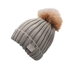SBS Cappello Invernale da Donna, Berretto Morbido con Pon Pon e Auricolari Wireless Rimovibili, Tasti Musica/Chiamate e Microfono Integrati, Ottima Idea Regalo