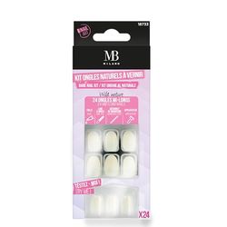 MB MILANO - Nail Art - Set 24 Smalti Unghie Finte - Kit All in 1 - Unghie di media lunghezza - 12 misure - Effetto Naturale - Wild Nature