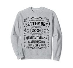 Le Leggende Sono Nate A Settembre 2006 Regalo Uomo Anni 18 Felpa