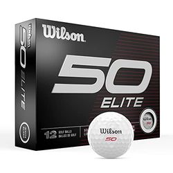 Wilson Fifty Elite: palline da golf, confezione da 12, colore: bianco.