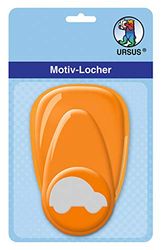 Ursus 19480066 Motiefperforator met hendel, middel, speelgoedauto, ca. 25,4 mm, oranje