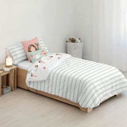 Kids&Cotton Guildo Dekbedovertrek Mint, 175 draden, 180 x 220 cm