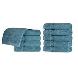 Superior - Set di asciugamani per il viso in cotone egiziano, 10 pezzi, zaffiro