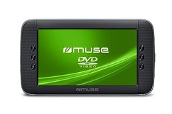 Muse M-1028CVB Draagbare dvd-speler met groot scherm, ondersteunt DVD, DVD-R/RW, CD, CD-R/RW, MP3, JPEG, Xvid, 10,1 inch TFT-LCD-display, met helderheidsregeling.