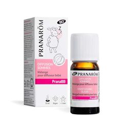 PRANARÔM - PranaBB - Diffusion Sommeil - Mélange Aux Huiles Essentielles 100% Bio Pour Diffuseur Bébé - Apaise Et Facilite L'Endormissement - Vegan - 10 ml