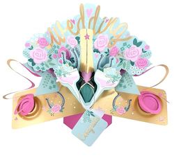 Bruiloft kaart Champagne Pop UP kaart 3D wenskaart POP246