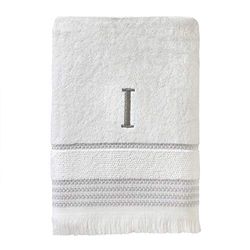 SKL Home Bath Towel, I, Cotton, White, 28x54