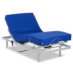 Gerialife Letto Elettrico per Disabili, Materasso Antidecubito in Memory Foam Impermeabile, 90x200