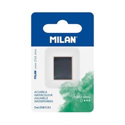 MILAN® Recambio de acuarela en formato de medio godet, verde tortuga