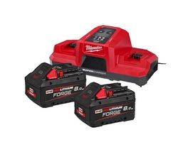 Milwaukee M18FORGENRG-802 Battery & Charger Set 2 x 8.0ah Forge Batteries + M18DBSC Charger