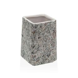 Versa Portacepillos de Dientes Gris Cerámica Plástico 7 x 10 x 7 cm - Marca EAN: 8420327542045