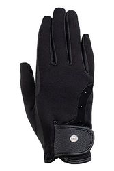 HKM Rosewood 9100 - Guanti da equitazione, taglia XL, colore: Nero