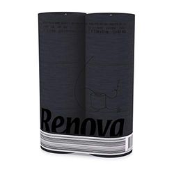 Renova - Rollos de papel higiénico (6 rollos), color negro