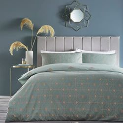 furn. Bee Deco Duvet Cover Set, Eau De Nil, Double