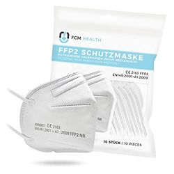 MeaVita FFP2 KN95 Wegwerp mond- en neusbescherming, 10 stuks, wegwerpmasker KN95, elastische band