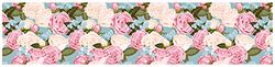 Doge Milano Chemin de cuisine, 100% Made in Italy, Tapis antitache avec impression numérique, Chemin de table antidérapant et lavable, Modèle Fleurs - Bayo, cm 240x52