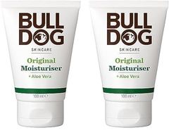 BULLDOG - Skincare for Men | Original Moisturiser | Face Cream for Normal and Dry Skin | 100 ml (Pack of 2)