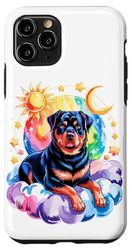 Rainbow Clouds Rottweiler Rottweilers Rot Dog Rottie Custodia per iPhone 11 Pro