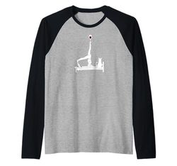 Pilates vino Reformer Pilates con gatto Maglia con Maniche Raglan