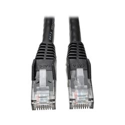 Eaton Cat6 Gigabit Snagless Molded UTP Patch Ethernet, cavo RJ45 maschio-maschio, nero, 3 piedi / 0,3 metri (N201-003-BK)