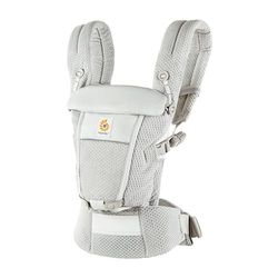 Ergobaby Mochila Portabebé ergonómica Adapt Malla SoftFlex, para recién nacidos, 3 posiciones de transporte, Pearl Grey (BCASFMGRY)