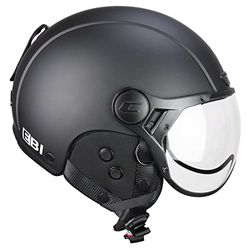 CGM EBI Casque de Ski Unisexe pour Adulte, Noir Mat, XL (60 cm)